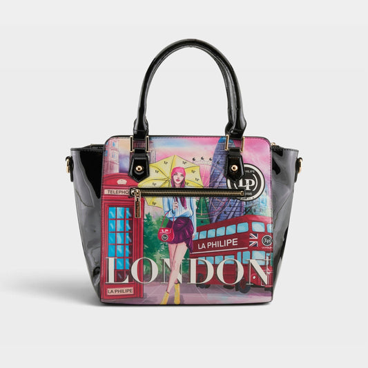 Spring Step Shoes LA PHILIPE LP1022-11 UMBRELLA IN LONDON HANDBAG-SATCHEL